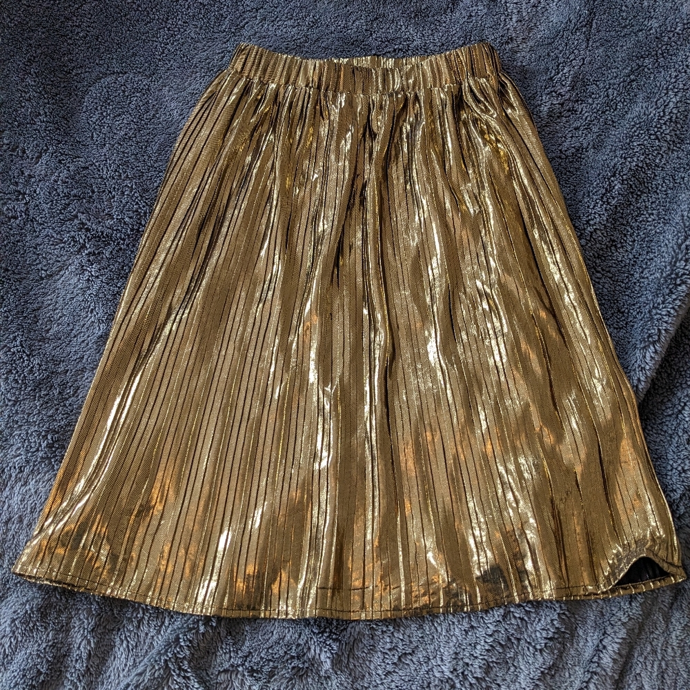 Gold midi Skirt
